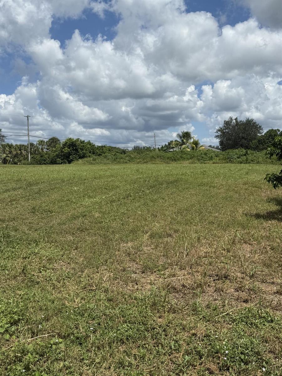 A large, grassy, undeveloped lot under a cloudy blue sky with distant trees — 0 0 Mandarin Boulevard, FL 33470, FL