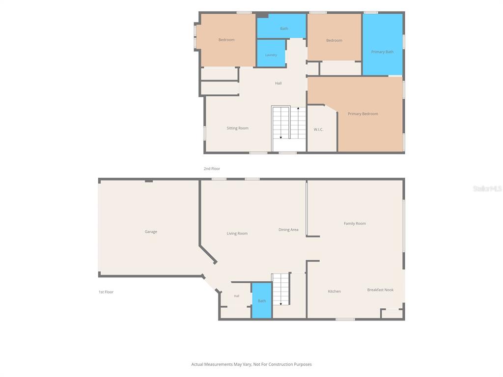This is a two-story residential floor plan showing the layout of rooms and living areas — 17535 BALMAHA DRIVE, LAND O LAKES, FL
