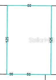 This image is a survey map showing the rectangular dimensions of a plot of land — Lot 4 Unit 5 Blk 318 NORVELL STREET, CHIPLEY, FL