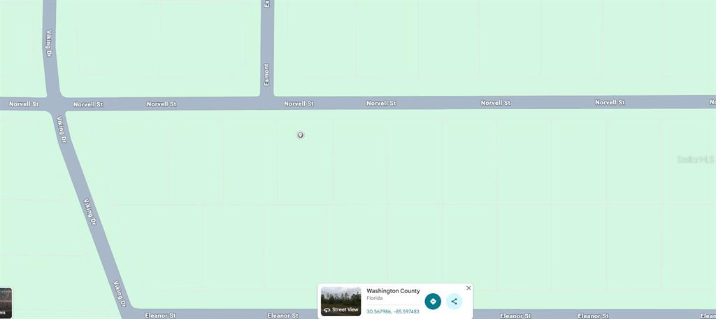 This is a map showing a residential area with street names and a location pin — Lot 4 Unit 5 Blk 318 NORVELL STREET, CHIPLEY, FL