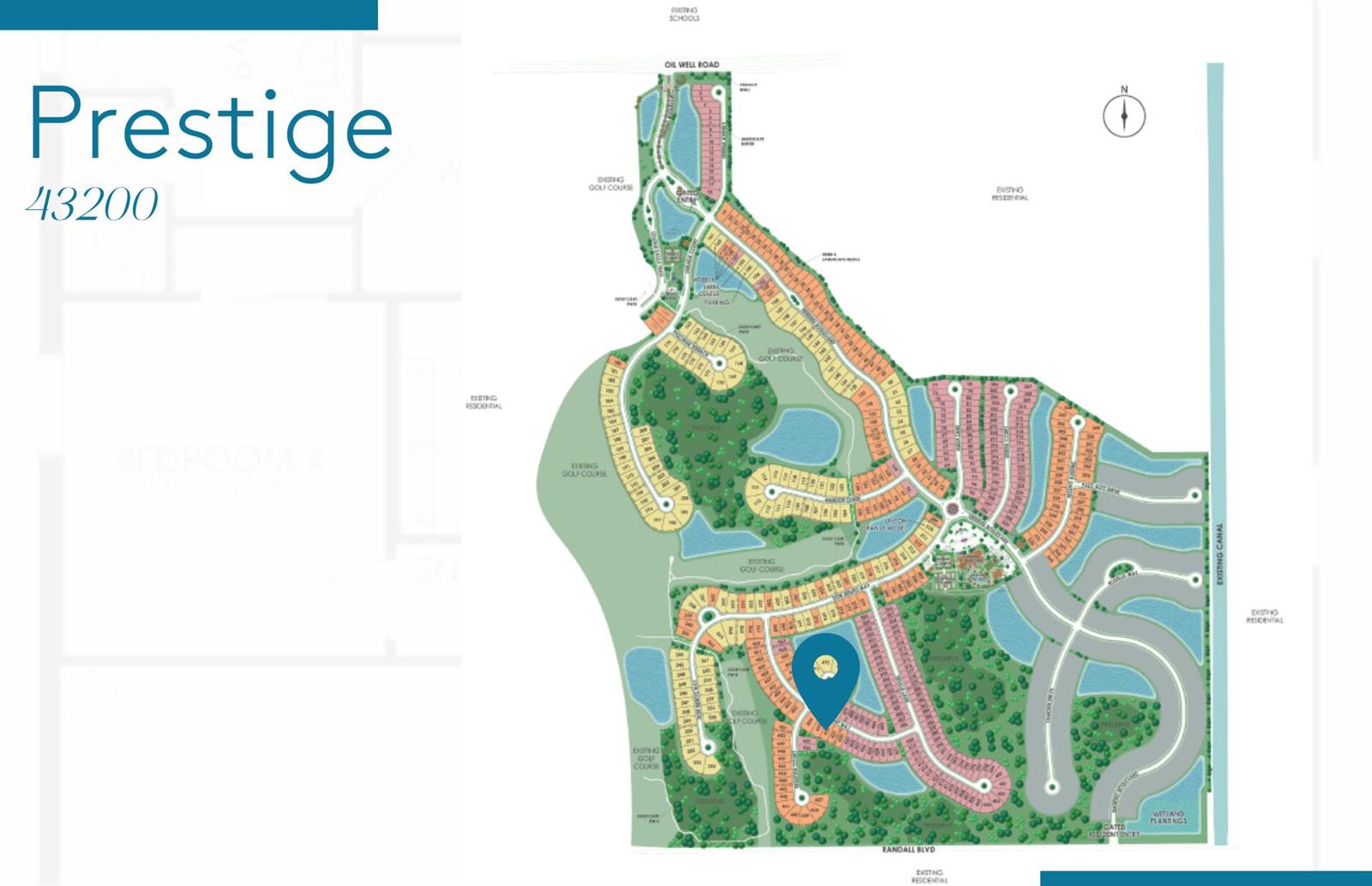 This is a site plan rendering of a residential community featuring homes and a golf course — 2107 Freemont Drive, Naples FL 34120, NAPLES, FL
