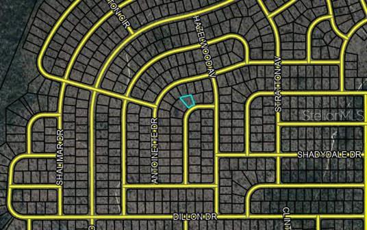 This is a map showing a highlighted residential lot located along a curved street — Lot 19 GROVELAND DRIVE, CHIPLEY, FL