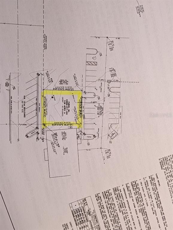 This is a land survey map showing a highlighted rectangular parcel of land — Lot 00 NW 151ST BOULEVARD, ALACHUA, FL