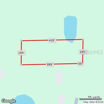 This is a map showing the property boundary lines and dimensions of a rectangular land parcel — SAN JUAN AVE LOT 29, POLK CITY, FL