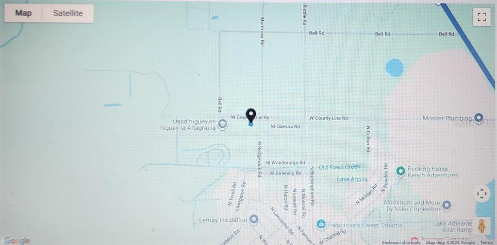 This is a digital map showing the location of a property near various local roads — 3126 W ANSONIA ROAD S, AVON PARK, FL
