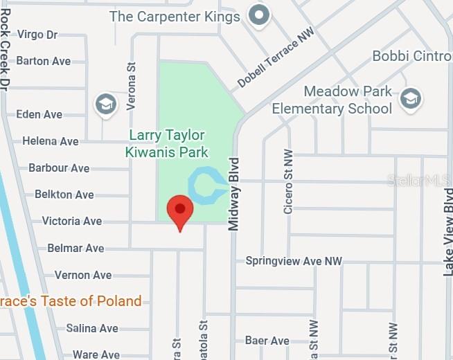 This is a map showing the location of a property near Larry Taylor Kiwanis Park — 1031 VICTORIA AVENUE, PORT CHARLOTTE, FL