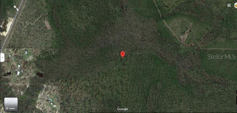 This is a satellite map view of a wooded, undeveloped plot of land — N/A, FOUNTAIN, FL