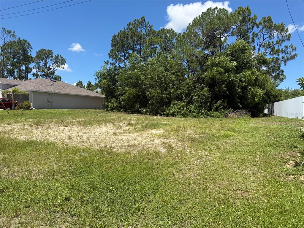 A vacant, grassy residential lot sits next to a house with a large wooded area — 2850 NW 28TH AVENUE, CAPE CORAL, FL