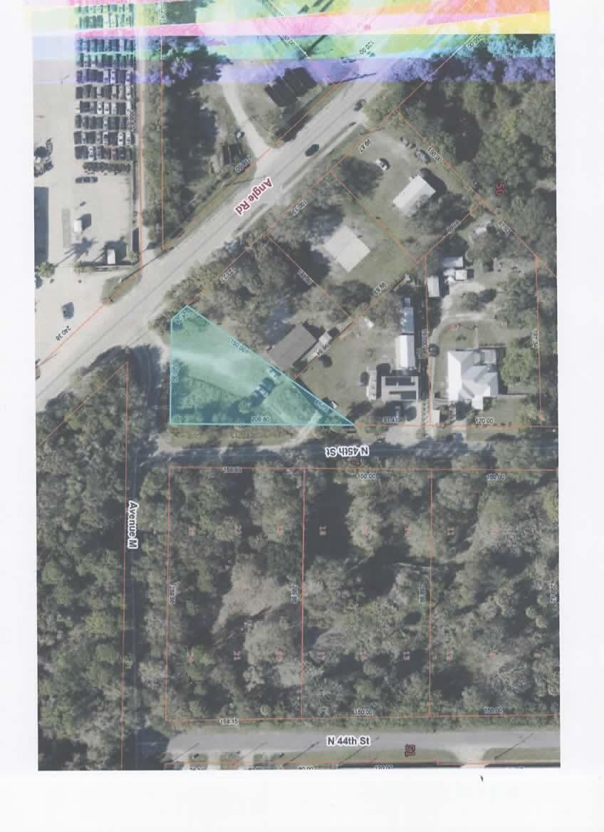 This is an aerial map showing property lines overlaid on a residential neighborhood — Tbd Ave M, Fort Pierce FL 34947, FORT PIERCE, FL