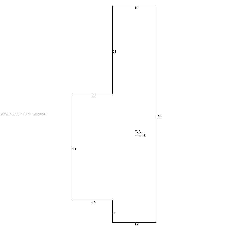 This is a floor plan showing the layout and dimensions of a residential property — 2 Janet Pl, Key Largo FL 33037, KEY LARGO, FL