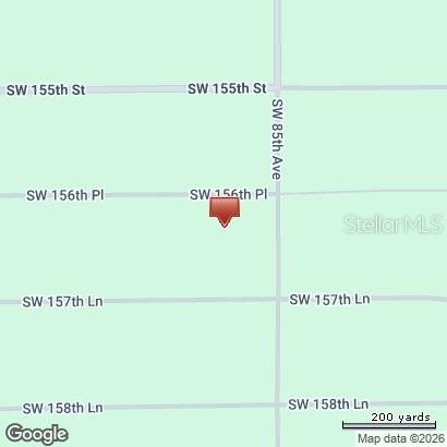This is a map showing the location of a property near SW 85th Avenue — 8564 SW 156TH PLACE, DUNNELLON, FL