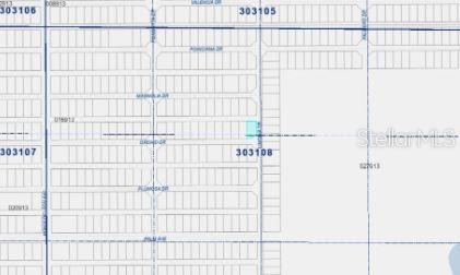 This is a plat map showing a highlighted parcel of land within a residential grid — 202 ORCHID DRIVE, INDIAN LAKE ESTATES, FL