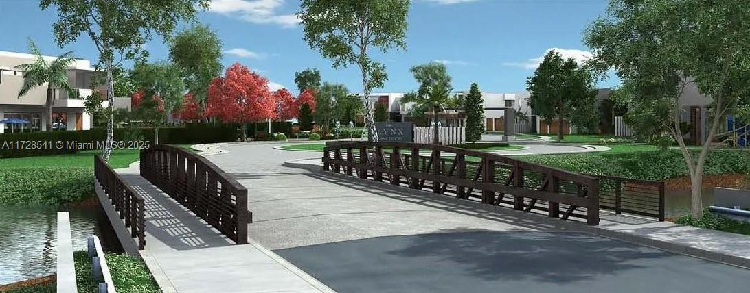 This is a digital rendering of a pedestrian bridge leading into a residential community — 6000 Canal Drive #13, Lake Worth FL 33463, LAKE WORTH, FL