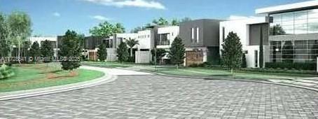 This is a digital rendering of a row of modern townhouses with paved street access — 6000 Canal Drive #13, Lake Worth FL 33463, LAKE WORTH, FL