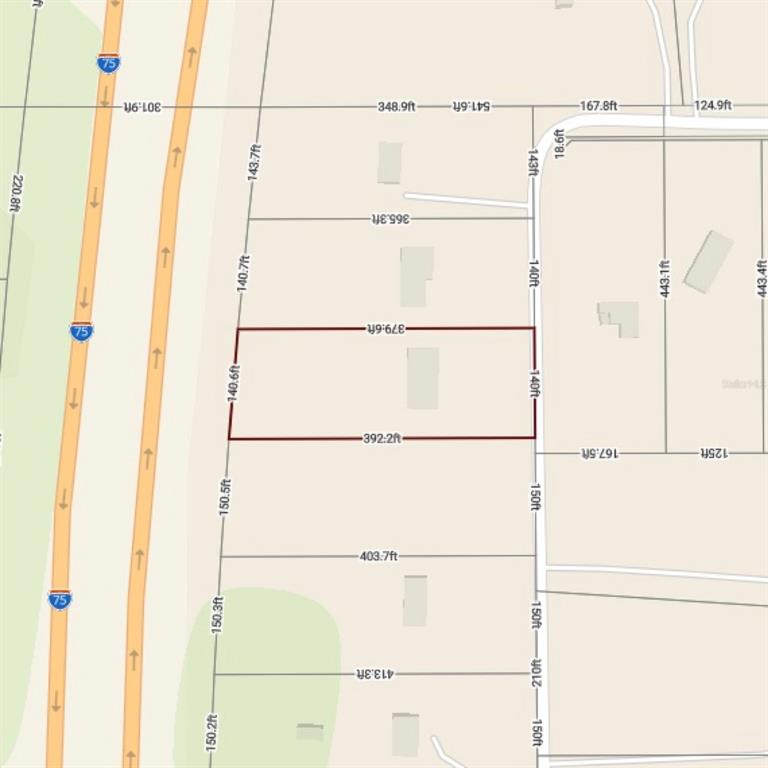 This is a map showing property boundaries and dimensions for a parcel of land — 8919 MCKENDREE ROAD, WESLEY CHAPEL, FL