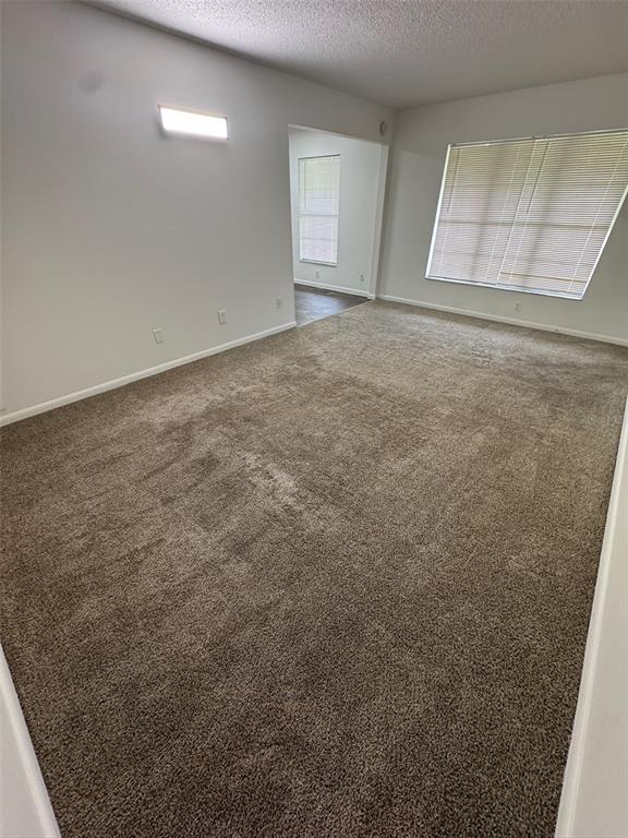 A carpeted living room features white walls, a wall-mounted light fixture, and large windows — 1745-1745 NE 2ND STREET UNIT 3, OCALA, FL