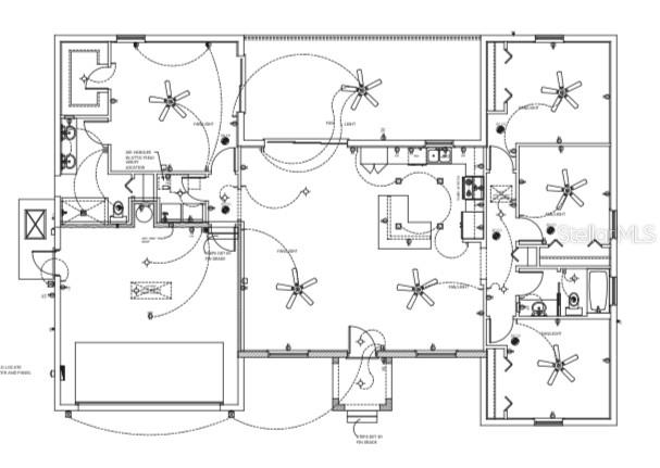 This is a floor plan showing the electrical layout for a single-story residential home — 13863 ALLAMANDA CIRCLE, PORT CHARLOTTE, FL