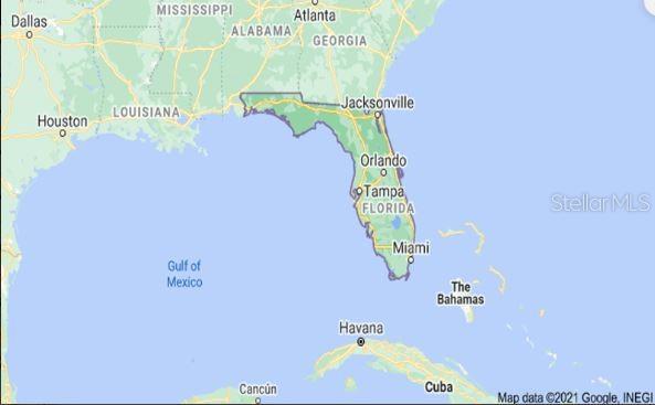This is a map showing the state of Florida in relation to the Gulf of Mexico — 12307 3RD STREET, FOUNTAIN, FL
