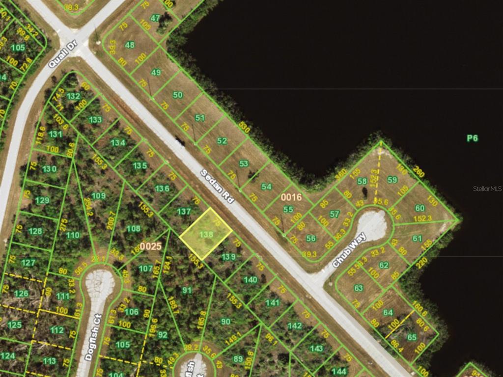 This is a plat map showing residential lot boundaries and street layouts — 12367 SEDAN ROAD, PLACIDA, FL