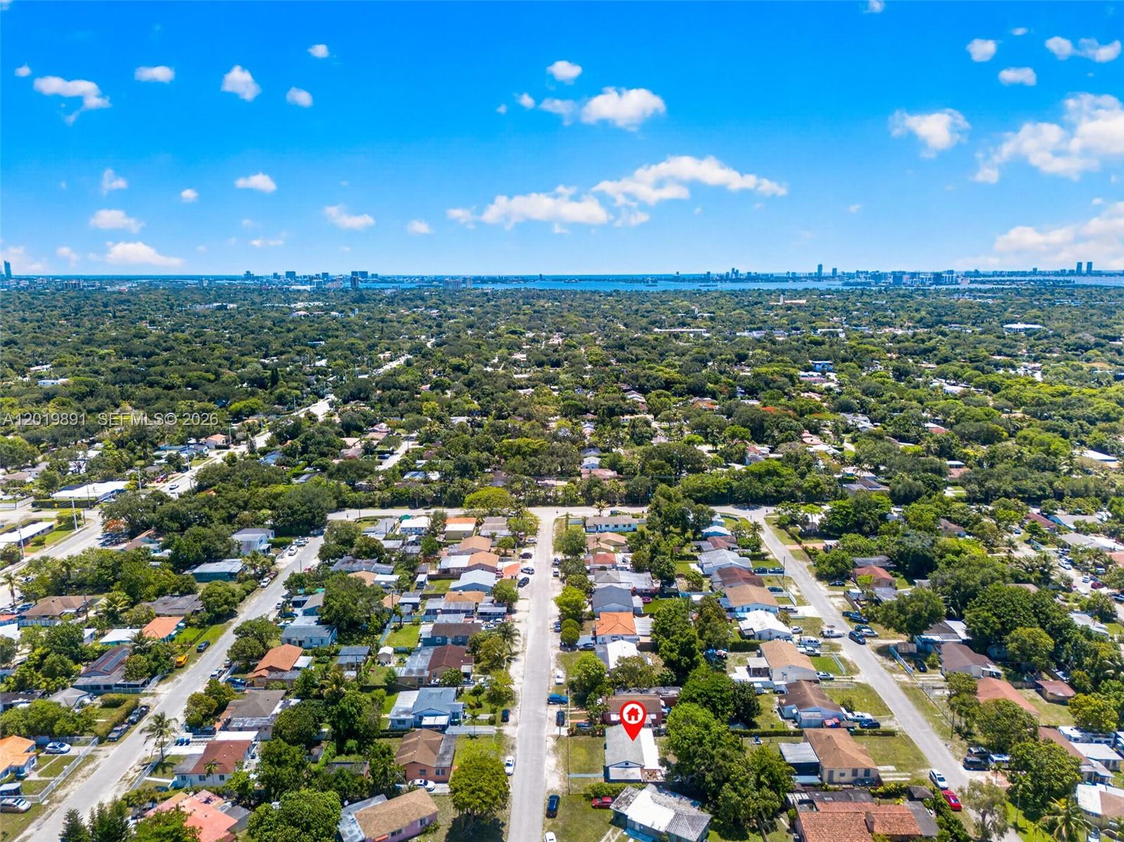 An aerial view shows a residential neighborhood with a house marked by a red pin — 280 NW 101st St, Miami FL 33150, MIAMI, FL