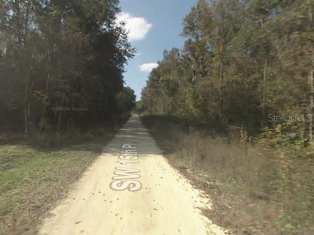 A dirt road stretches through a wooded area under a clear blue sky — 15 TH 15TH PL, OCALA, FL