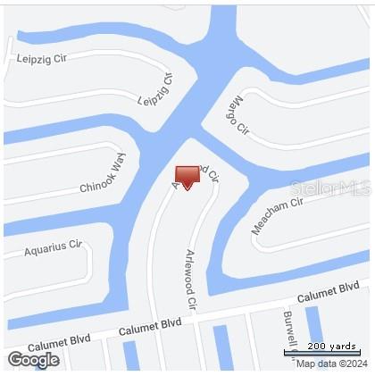 This is a map showing the location of a property on Arlewood Circle — 8149 ARLEWOOD CIRCLE, PORT CHARLOTTE, FL