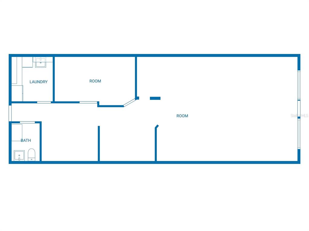 This is a floor plan showing a bathroom, laundry room, and two additional rooms — 4608 S JOG ROAD, GREENACRES, FL