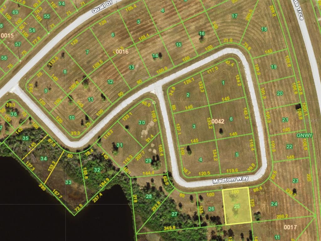 This is a plat map showing residential lot boundaries and street layouts — 13516 MADTOM WAY, PLACIDA, FL