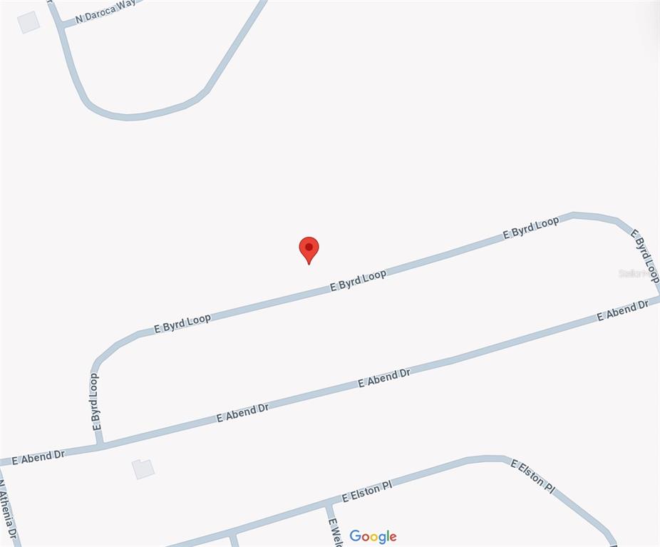 This is a map showing the location of a property on E Byrd Loop — 719 E BYRD LOOP, DUNNELLON, FL