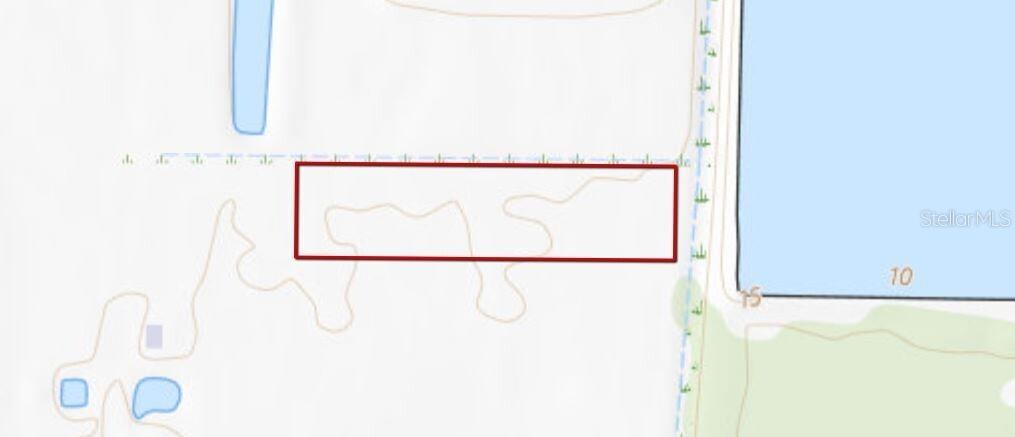 This is a map showing a rectangular property parcel outlined in red — 3285 ROWLAND DRIVE UNIT Tract G, PUNTA GORDA, FL