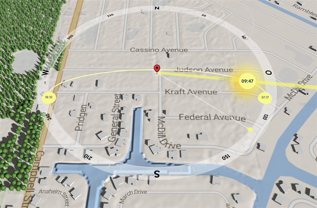 This is a map showing street layouts and a location marker in a residential area — 12107 JUDSON AVENUE, PORT CHARLOTTE, FL