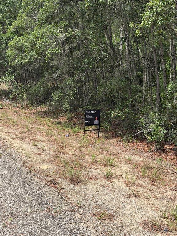 A for sale sign stands on a dirt lot bordered by a dense forest — 9328 N RADA TERRACE, DUNNELLON, FL