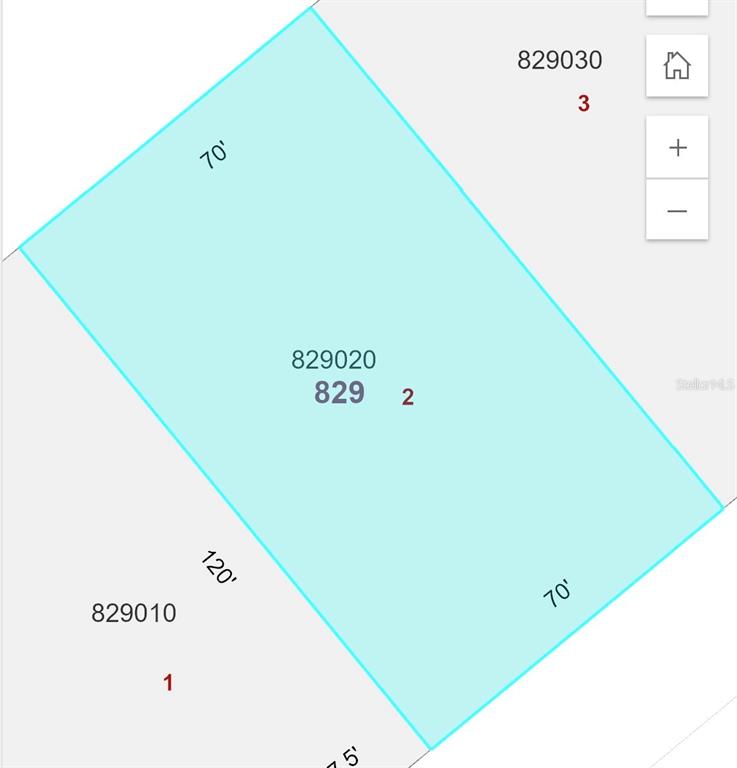 This is a map showing the property boundaries and dimensions of a rectangular land parcel — 3 WILLOW LANE, POINCIANA, FL
