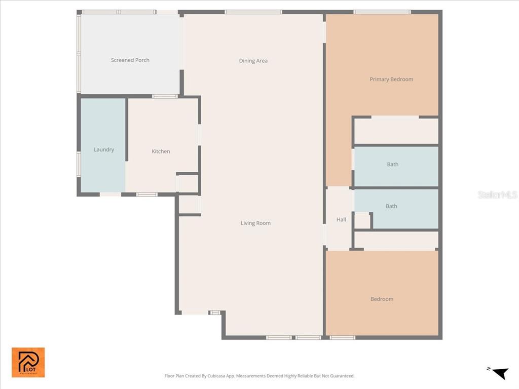 This is a floor plan showing a home with a living room, kitchen, and two bedrooms — 3759 COLLINS STREET UNIT 711, SARASOTA, FL
