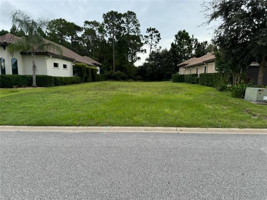 A vacant grassy lot sits between two residential houses on a paved street — 327 HIBISCUS WAY, PALM COAST, FL