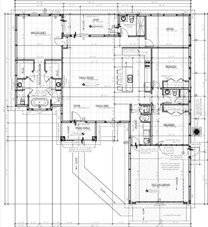This floor plan shows a single-story house with a master suite, two bedrooms, and garage — 3396 ZORATOA AVENUE, NORTH PORT, FL