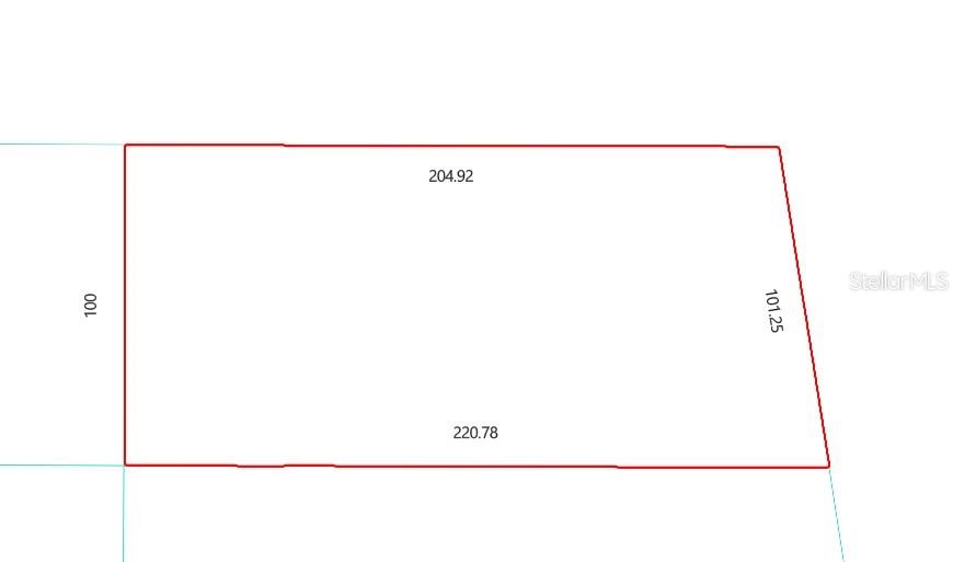 This is a survey map showing the dimensions of a rectangular plot of land — SE 142ND PL & S US HWY 301, SUMMERFIELD, FL