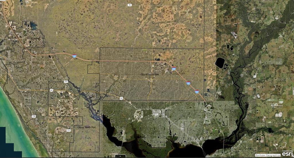 This map shows the city limits of North Port, Florida, and surrounding areas — 0950121001 FRANZINO AVENUE, NORTH PORT, FL