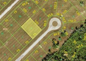 This is a map showing a highlighted rectangular residential lot in a subdivision — 11 DOGWOOD LANE, PLACIDA, FL