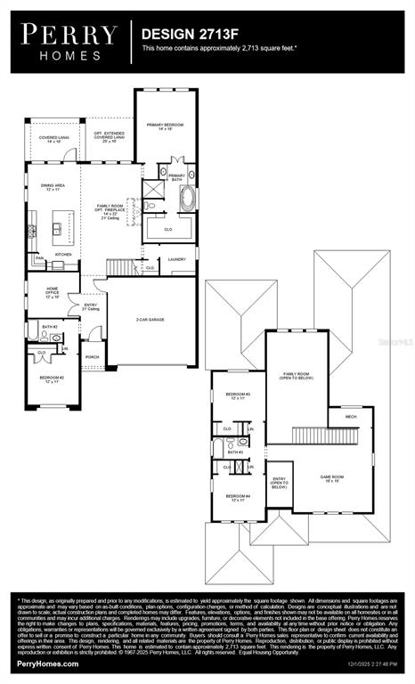 This is a floor plan for a two-story home with a garage and multiple bedrooms — 13021 MOONRISE LANE, PUNTA GORDA, FL