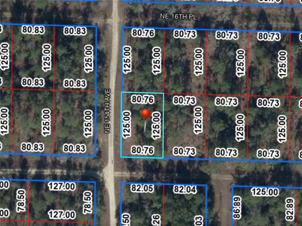 This is a map showing property lot lines and dimensions for a residential area — NE 15TH LN LOT 11, WILLISTON, FL