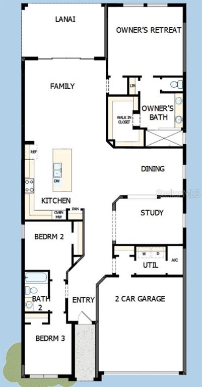A modern kitchen features white cabinetry, a large central island, and stainless steel appliances — 614 KINGSWOOD COURT, BRADENTON, FL