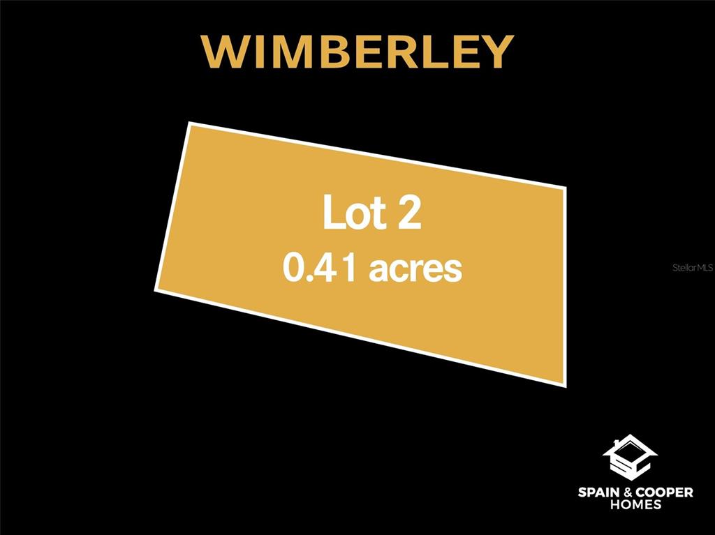 This is a digital rendering of a rectangular lot labeled Lot 2, 0.41 acres — 749 SW 139TH COURT, NEWBERRY, FL
