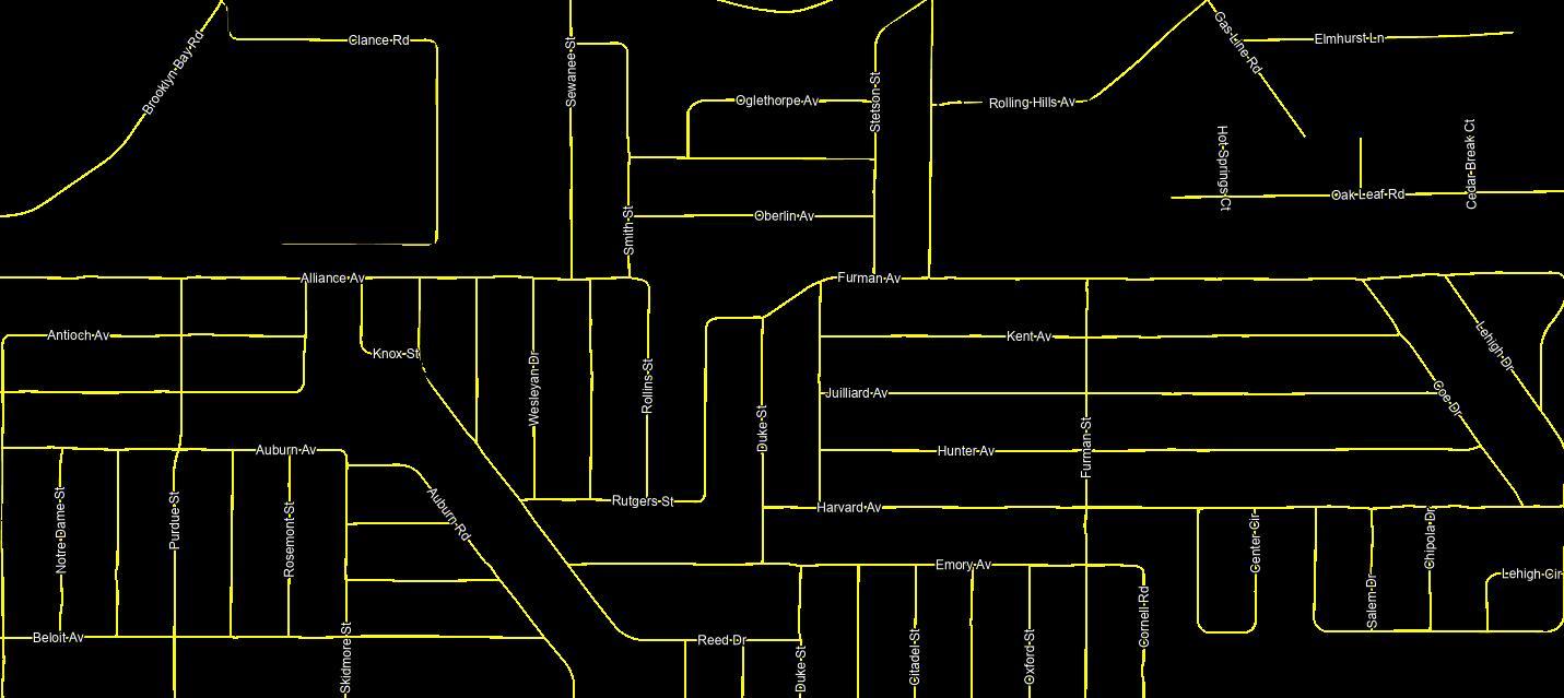 This image is a map showing a network of streets and intersections — 6183 Juilliard Avenue, FL 32656, FL