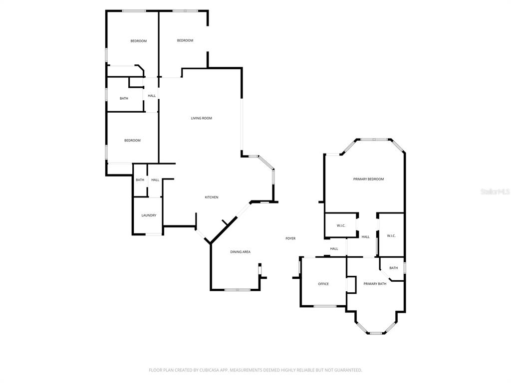 This is a floor plan showing the layout of a house with multiple bedrooms — 22610 NIGHT HERON WAY, BRADENTON, FL