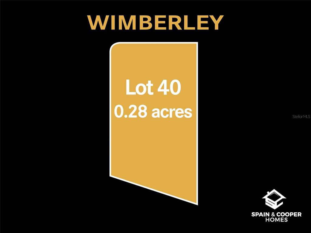 This is a digital rendering of a rectangular lot labeled Lot 40 at 0.28 acres — Lot 40 SW 7 PLACE, NEWBERRY, FL