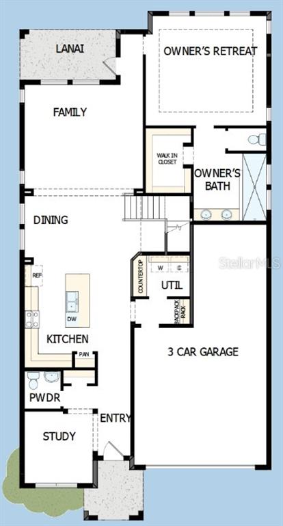 A modern white kitchen features a large center island, stainless steel appliances, and light flooring — 6821 CHLOE COURT, SARASOTA, FL