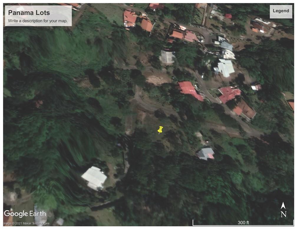An aerial map view shows a yellow pin marking a plot of land among trees — Lot E-7a Calle Del Cerro Con La Calle Diagonal, Las Cumbres, FL