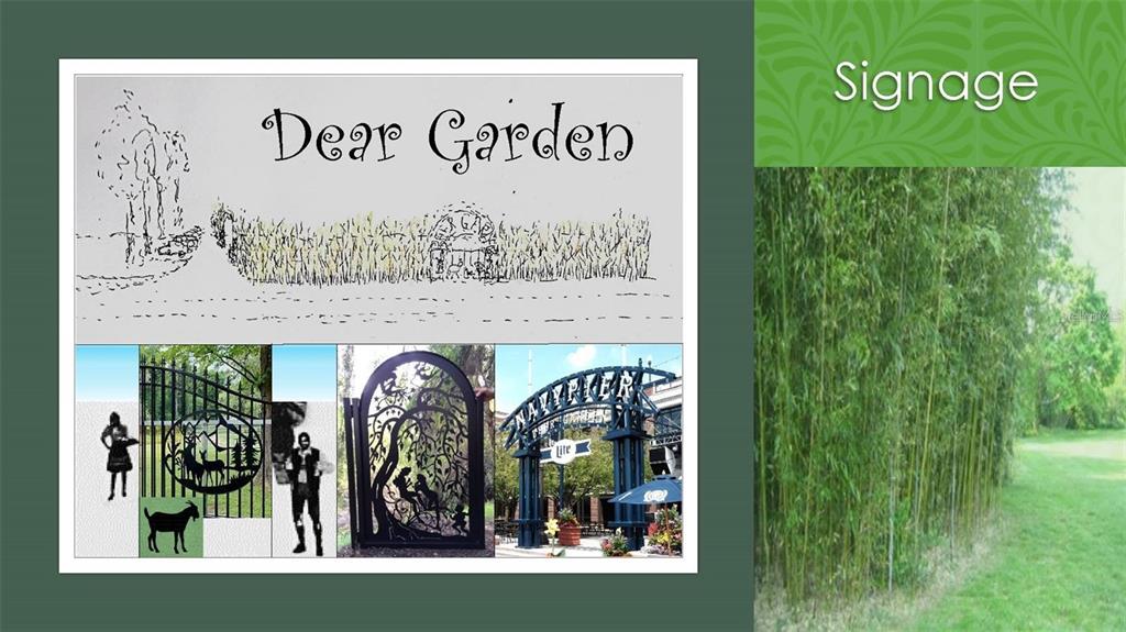 This image is a collage featuring a rendering of a garden gate and a bamboo hedge — TBD W NEWBERRY ROAD, NEWBERRY, FL