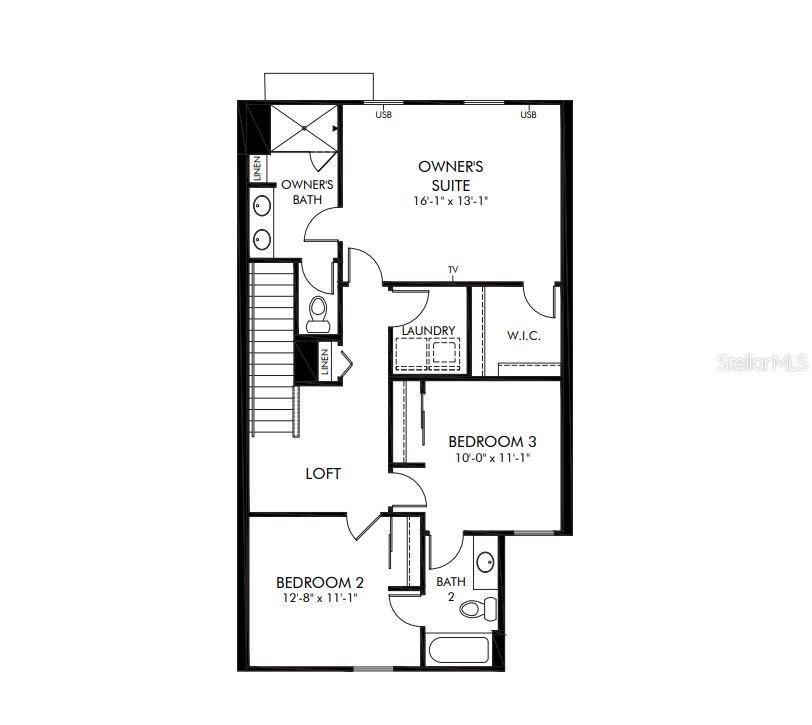 This is a floor plan for the first level of a home with a garage — 4535 RANGELAND WAY, ST CLOUD, FL